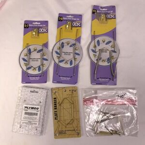 Lot of 6 Plate Hanger Variety of Sizes 3.5" to 14" Wall Decorative Plate READ
